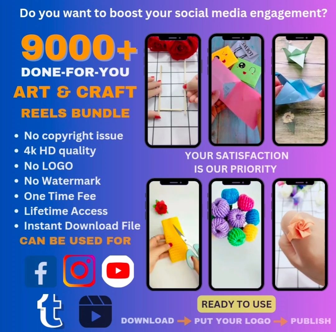 9000+ Art and Craft Reels Bundle