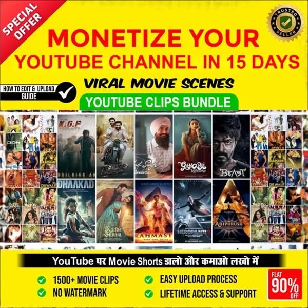 Viral Movie Clips Bundle–Monetize Your FB Page in 15 Days | 0% Copyright